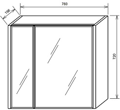Sanflor Мебель для ванной Экко 80 орегон/белая – фотография-11